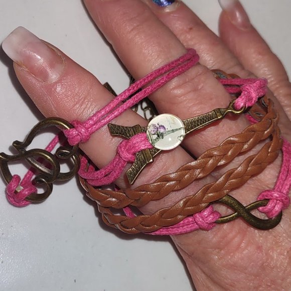 NEW Eiffel Tower/Infinity/Friendship Bracelets - Picture 3 of 16